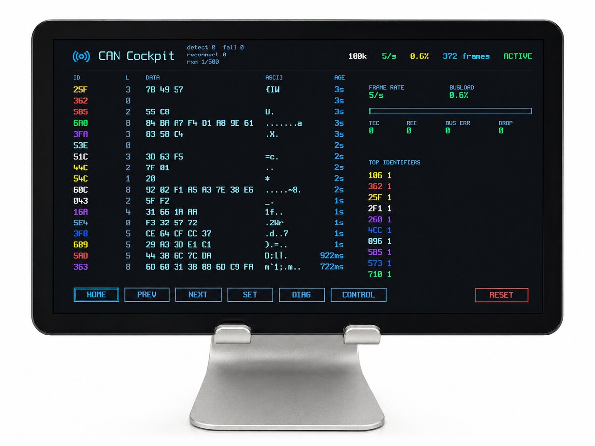 CANsole Touch standalone diagnostic device